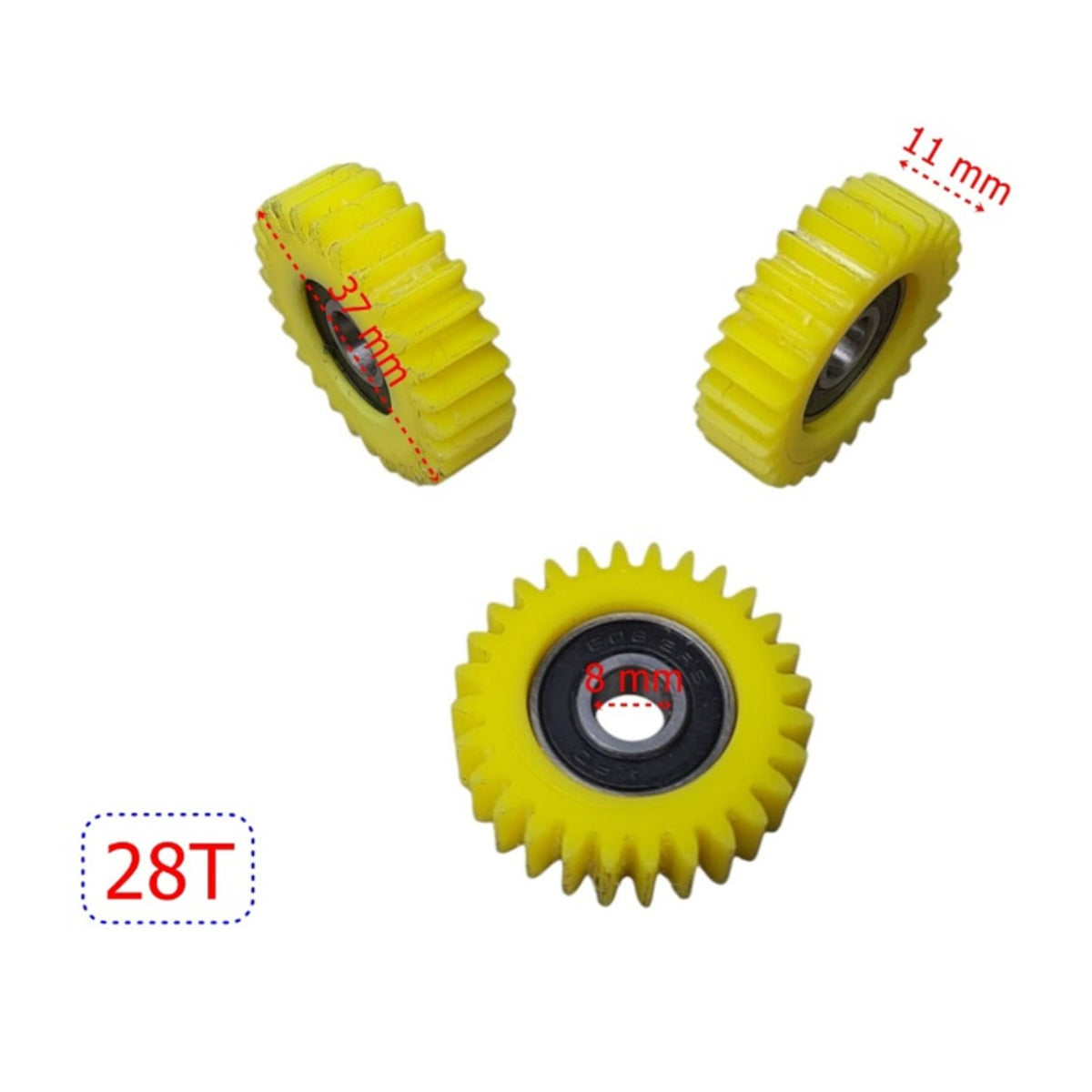 E-Bike Motor Dişlisi (Kestamit) (3'lü Set) (28T) (İthal)