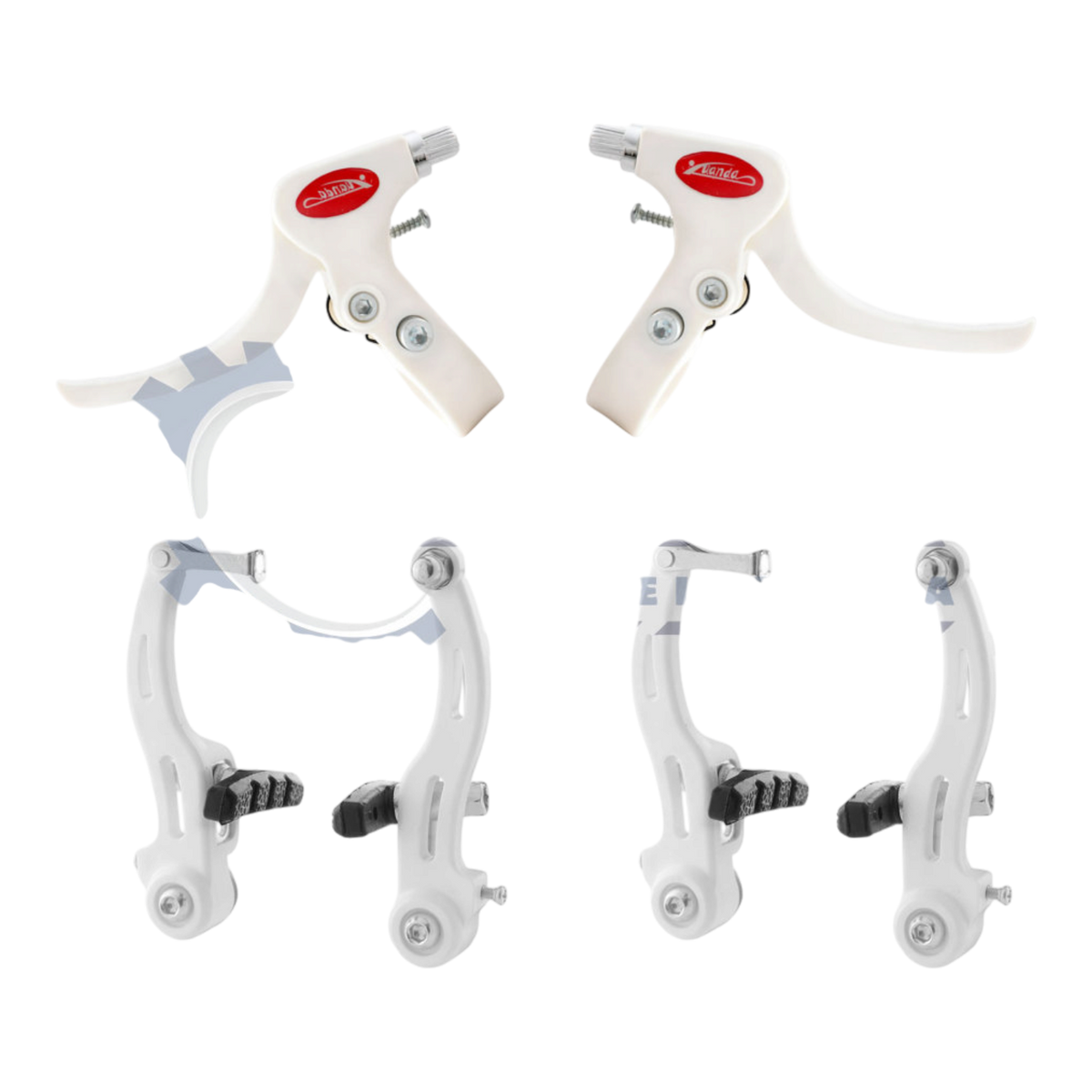 Bisiklet 16-20 V Brake Fren Takımı Vidalı Beyaz