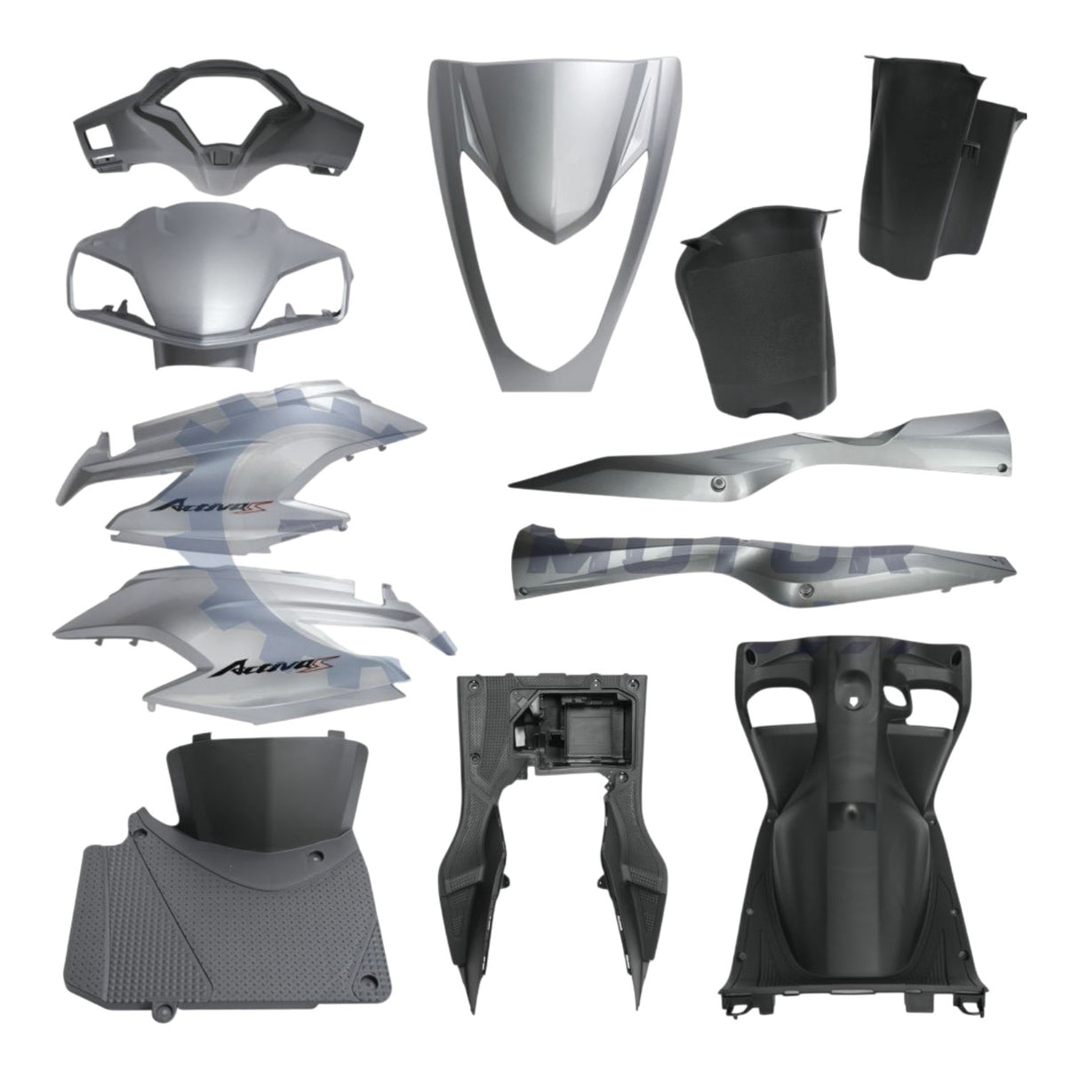 Honda Activa S Kaporta Seti (Gri) (Yeni Model)