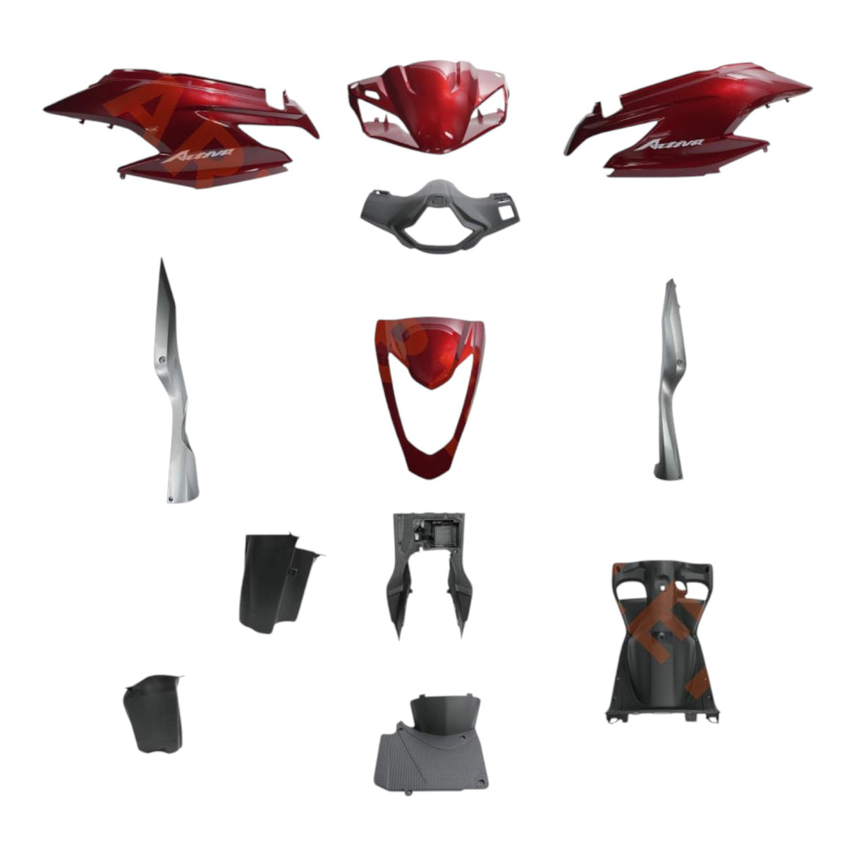 Honda Activa S Kaporta Seti (Bordo) (Yeni Model)