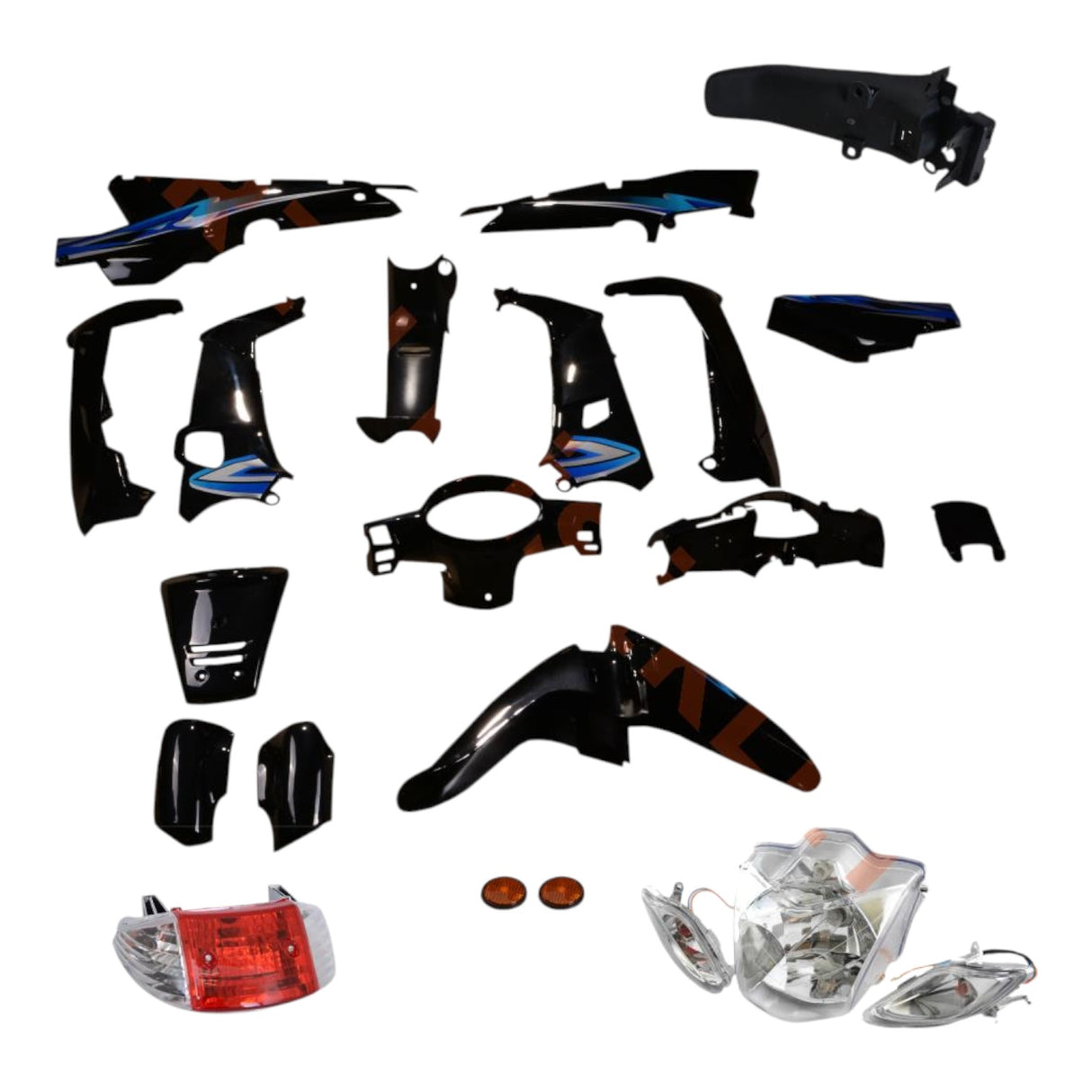 Mondial KH Kaporta Seti (Siyah) (Far Stop Dahil) (Mondial MFH CUB Uyumlu)