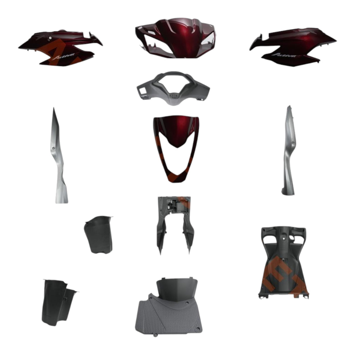 Honda Activa S Kaporta Seti (Bordo) (Eski Model)