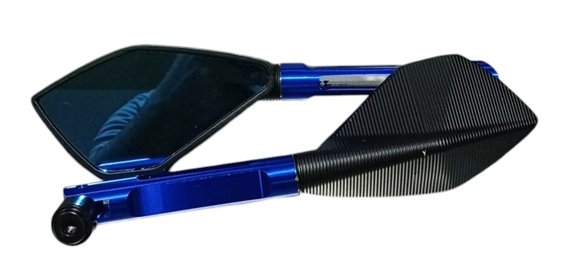 Motosiklet Modifiye Ayna (Dekoratif) CNC (Mavi)