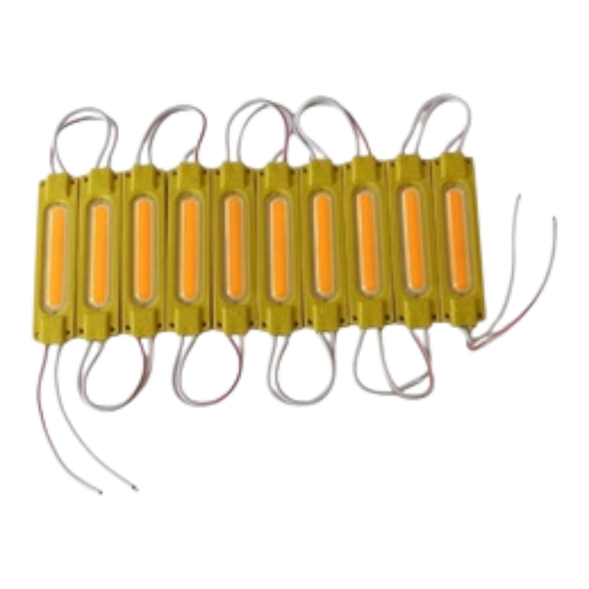 Parmak Led Dikdörtgen Turuncu Camlı (10 Adet) 12V