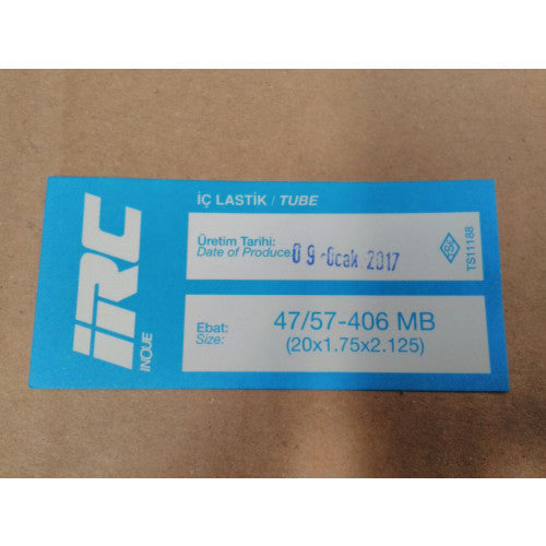 IRC İç Lastik 20x1.75x2.125 (47/57-406 Mb) (8606)