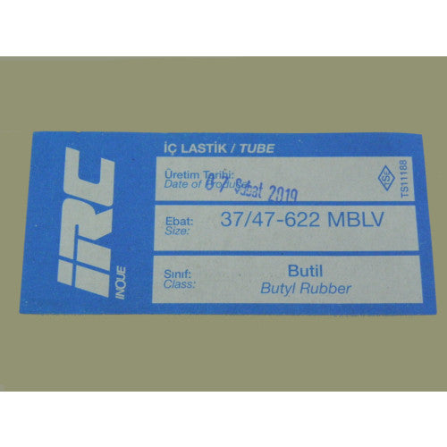 IRC İç Lastik 28x1 3/8-1.75 (37/47-622 MB-L/V) (8636)