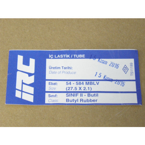 IRC İç Lastik 27.5 x 2.1 (54-584 MB-L/V) (8624)