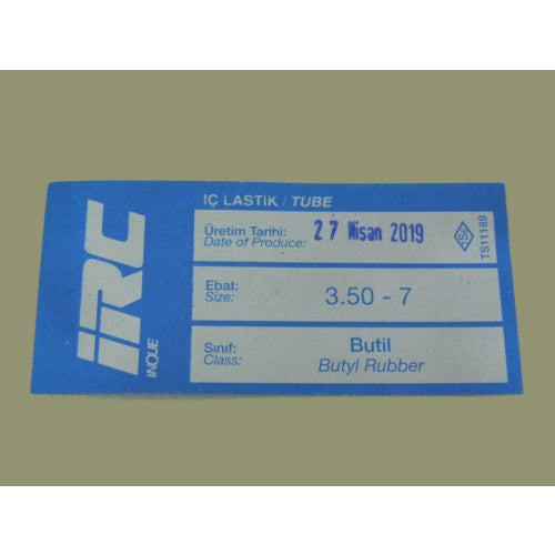 IRC İç Lastik 3.50-7 (Düz Sibop) (8573)