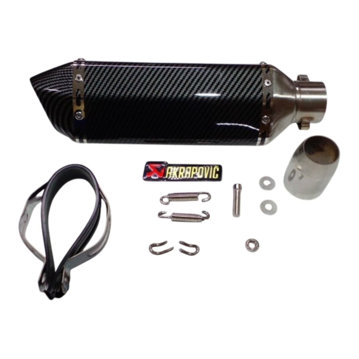 Modifiye Egzoz 370*51mm (Rialli) (Akrapovic Karbon Görünümlü)