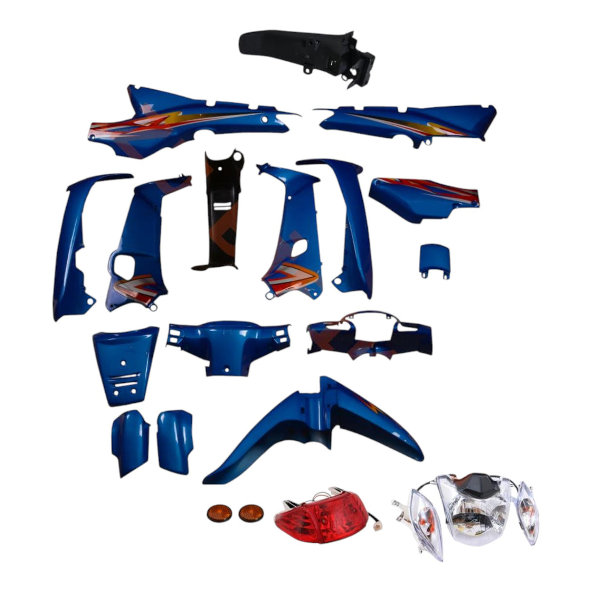 Mondial KH Kaporta Seti (Mavi) (Far Stop Dahil) (Mondial MFH CUB Uyumlu)