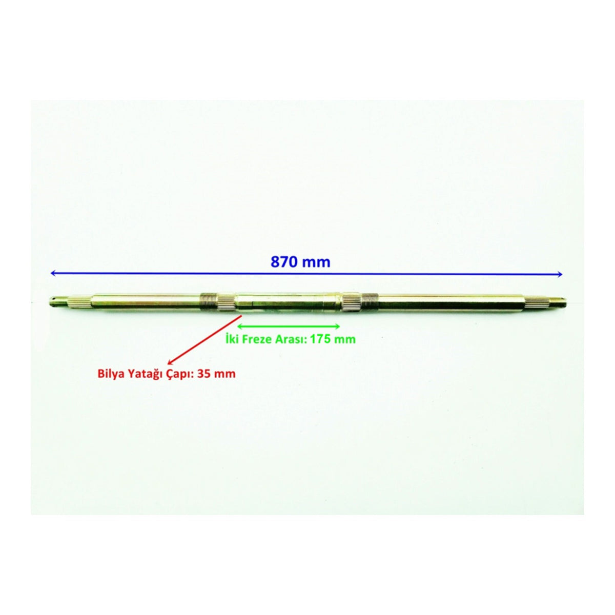 ATV Terratrack 200 Kuba XY 150 Aks Mili (866 mm) (35 mm Bilya Yatağı) (23 Freze) (Yerli)