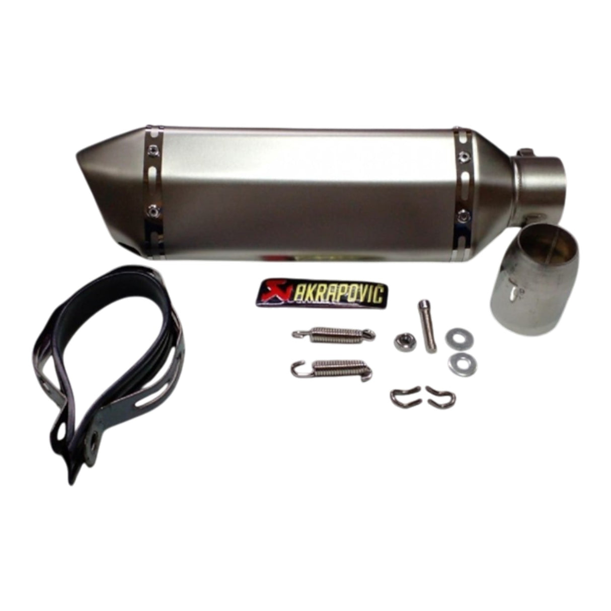 Modifiye Egzoz Titanium 370*51mm (Rialli) (Akrepovic Görünümlü)