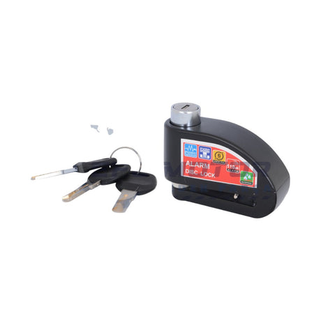 Disk Kilit Düz Anahtarlı Alarmlı [Siyah]