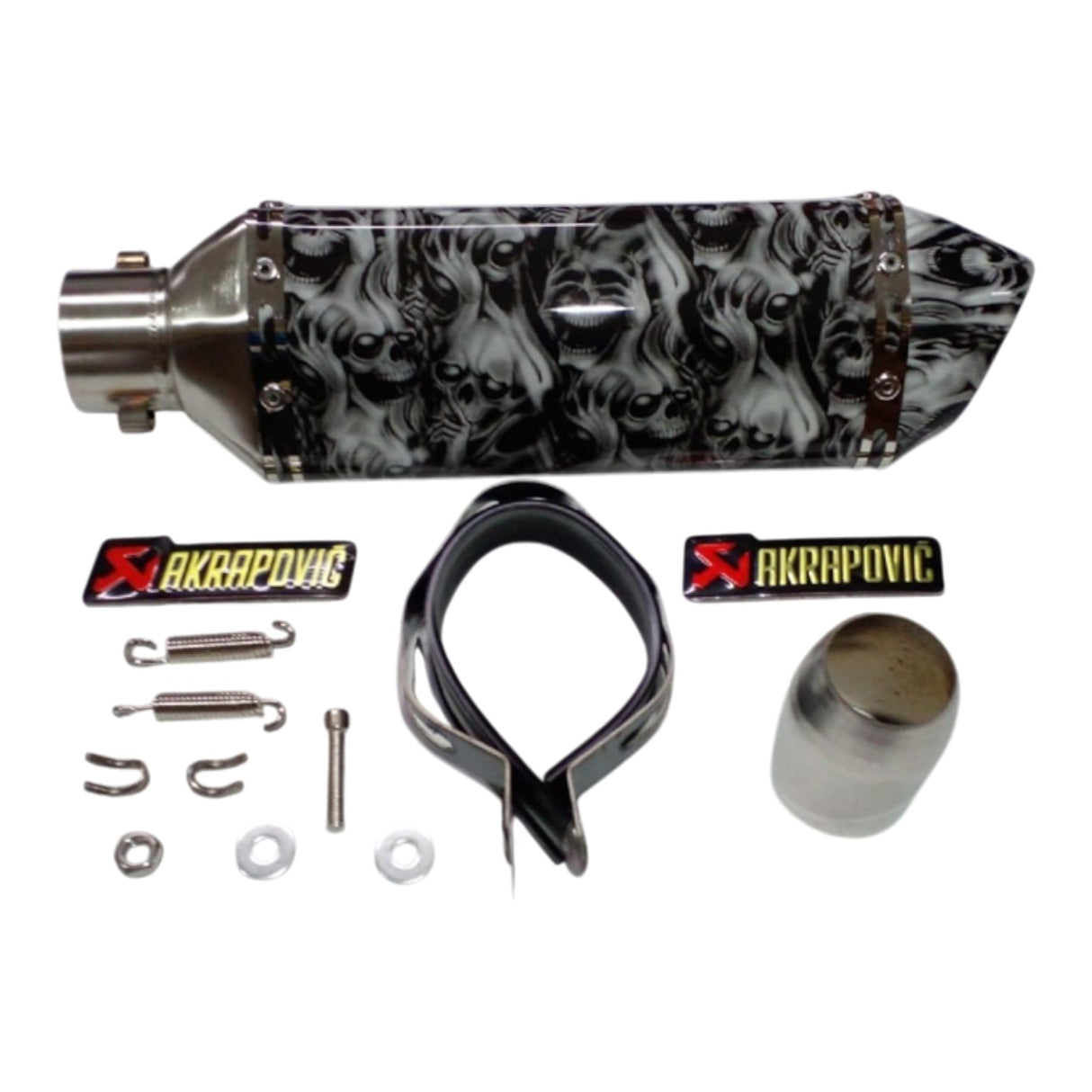 Modifiye Egzoz Ghost 370*51mm (Rialli) (Akrepovic Görünümlü)