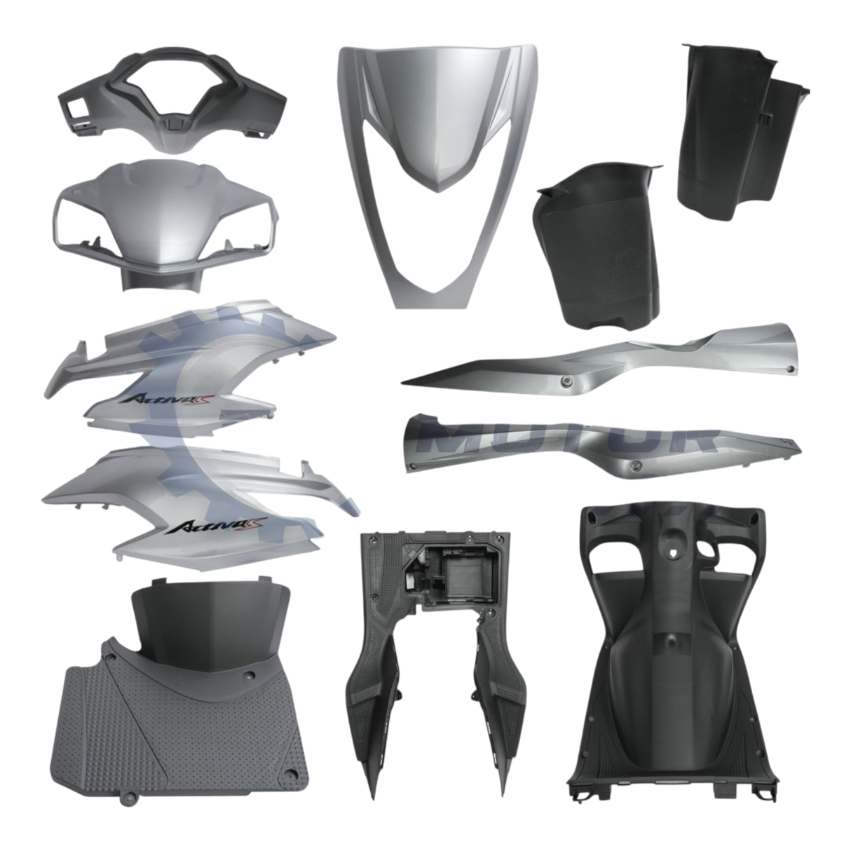 Honda Activa S Kaporta Seti (Gri) (Yeni Model)