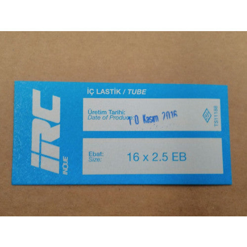 IRC İç Lastik 16x2.50 (EB CR-202) (8506)