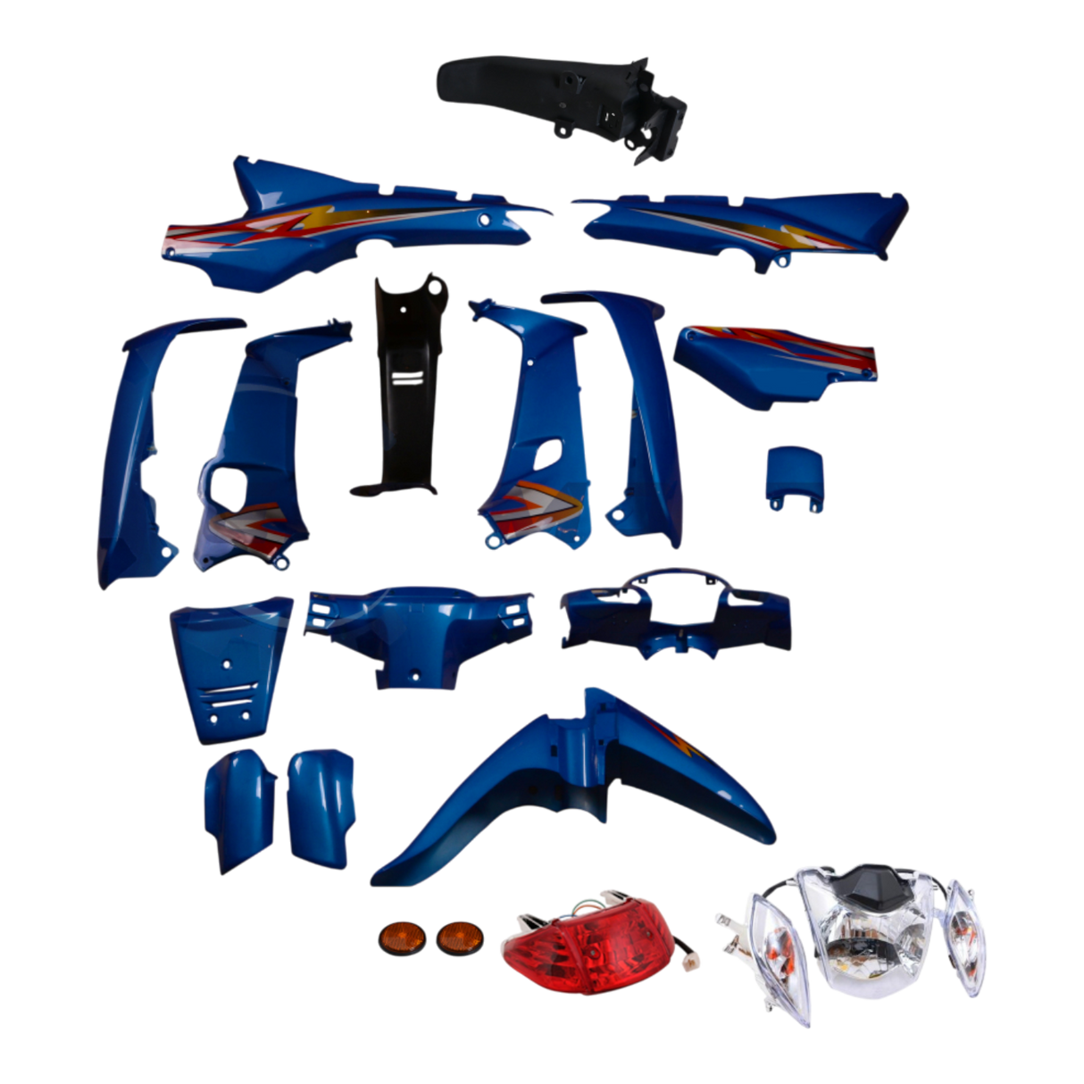 Mondial KH Kaporta Seti (Mavi) (Far Stop Dahil) (Mondial MFH CUB Uyumlu)