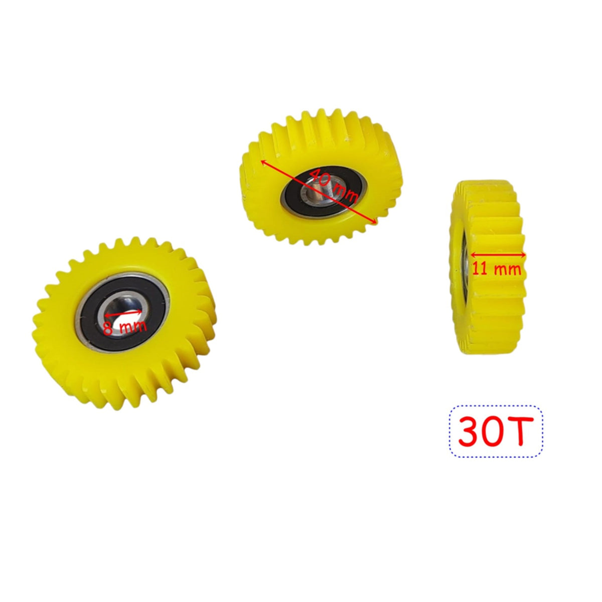 E-Bike Motor Dişlisi (Kestamit) (3'lü Set) (30T) (11-40mm) (İthal)