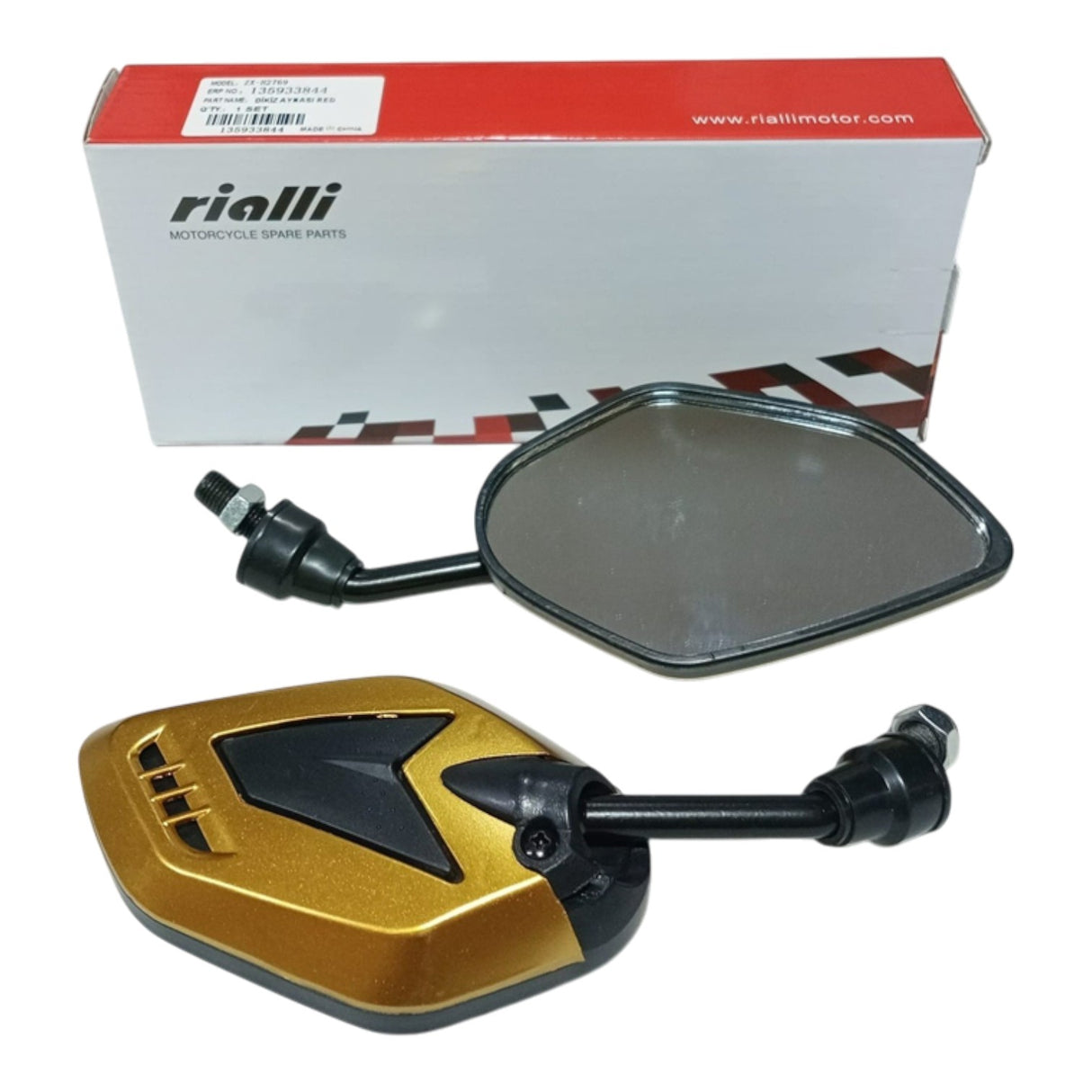 Motosiklet Modifiye Ayna H2769 (Altın Rengi) (Rialli)