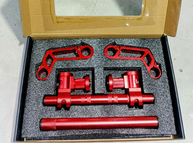 Motosiklet Modifiye Gidon Universal ALM CNC (Kırmızı)