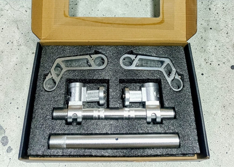 Motosiklet Modifiye Gidon Universal ALM CNC (Gümüş Rengi)